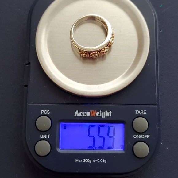 Sterling and 14K Yellow Gold Bead Open Circle Band Ring Michelle Albala - Picture 16 of 16